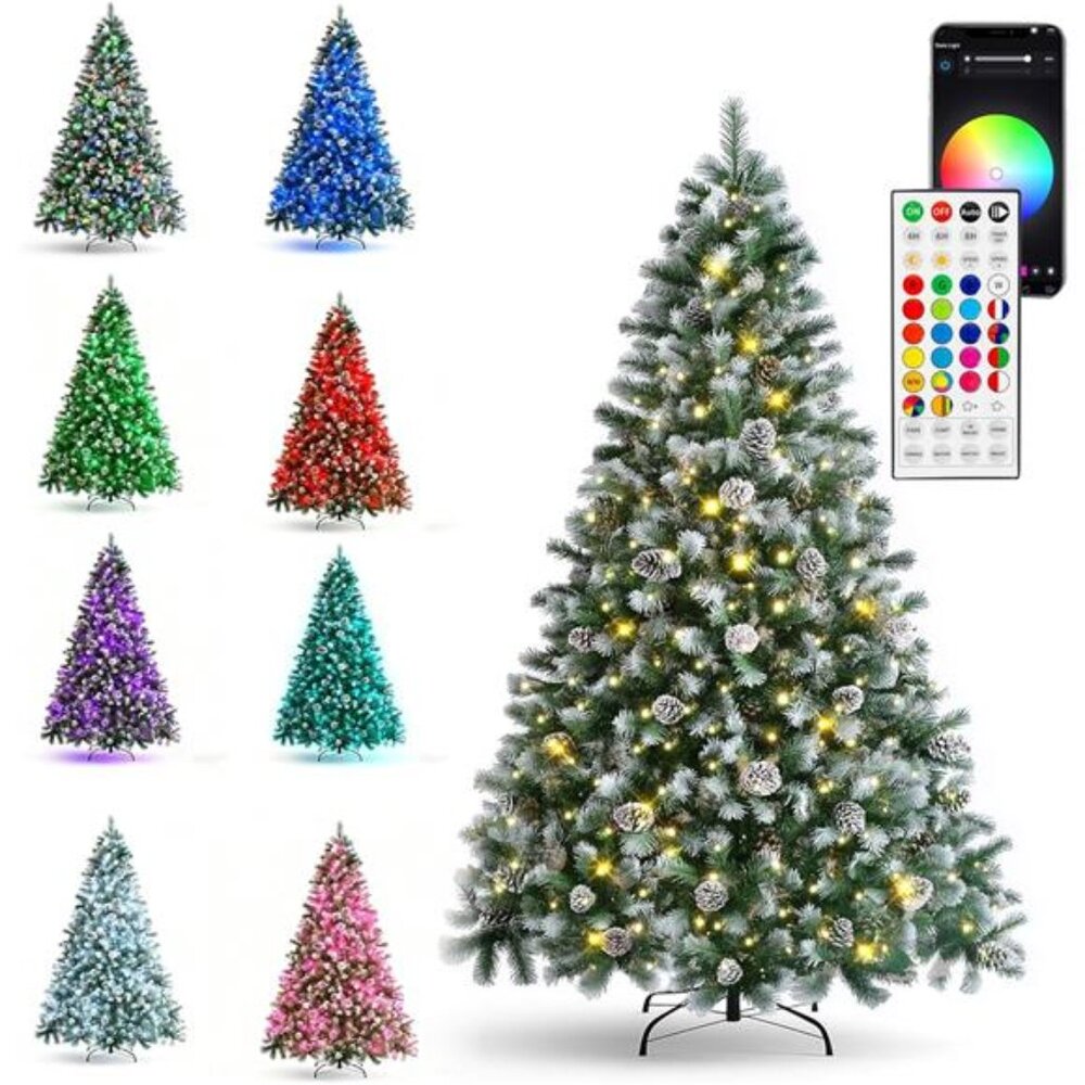 Dazzle Bright 6 FT Pre-lit Christmas Trees, Christmas Tree with 300LED Smart